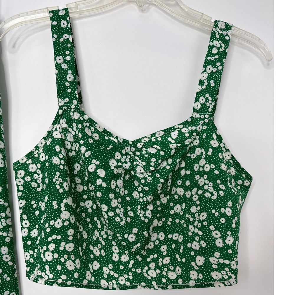 Ditsy Floral Women's Split Skirt Babydoll Cami Maxi L Boho Beach Resort Festival - Picture 3 of 10